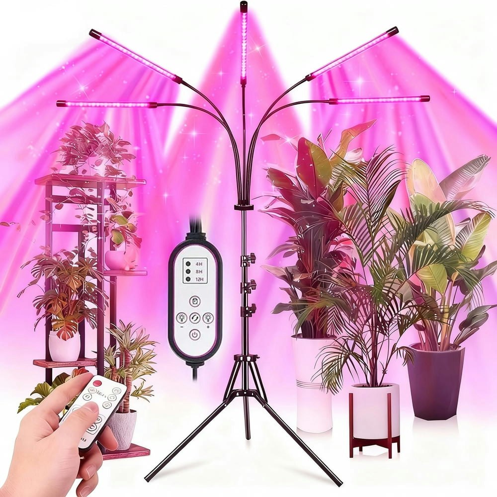Behome 5-Head Full Spectrum LED Grow Light with Stand: $24.23 Behome 5-Head Full Spectrum LED Grow Light with Stand: $24.23