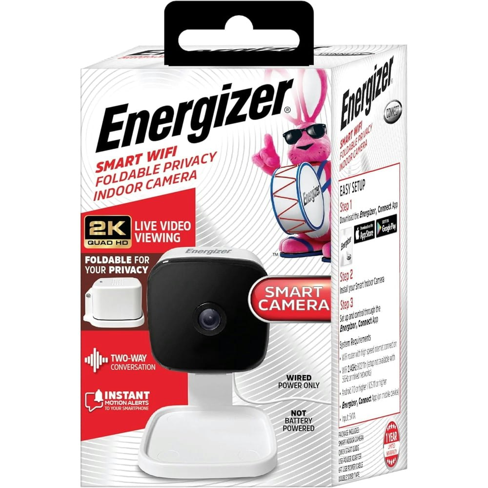 Energizer 2K QHD Indoor Security Camera: $19.99 Energizer 2K QHD Indoor Security Camera: $19.99