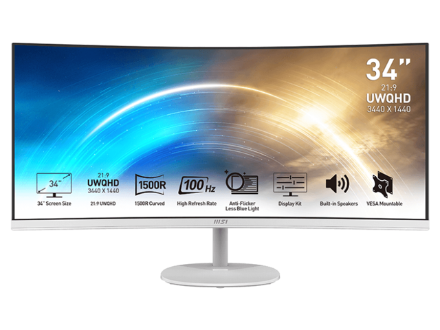 MSI 34" Ultrawide 1440p LED Curved Monitor: $188.99