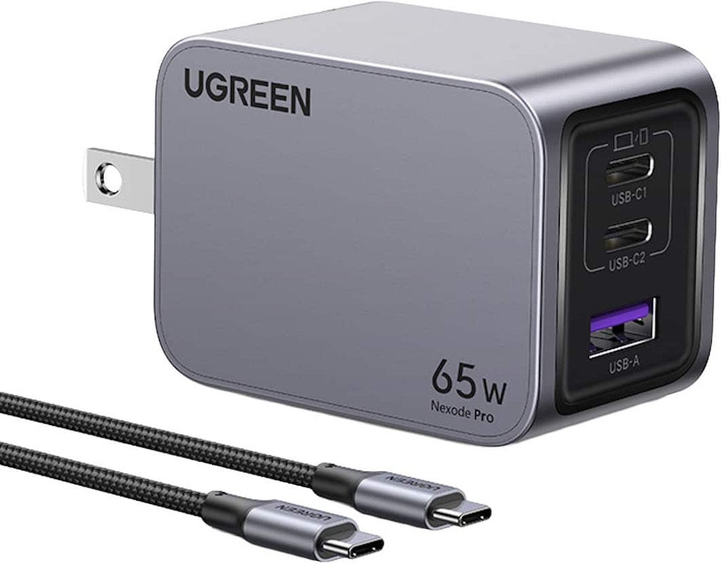 Ugreen Nexode Pro 65W 3-Port GaN USB-C Charger: $49.99 Ugreen Nexode Pro 65W 3-Port GaN USB-C Charger: $49.99