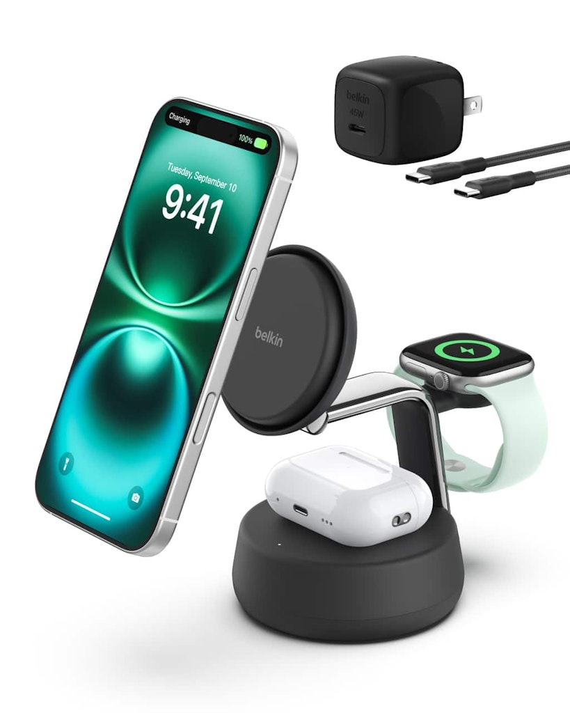 Belkin UltraCharge Pro 3-in-1 Qi2 25W Magnetic Wireless Charging Dock: $110.99 Belkin UltraCharge Pro 3-in-1 Qi2 25W Magnetic Wireless Charging Dock: $110.99