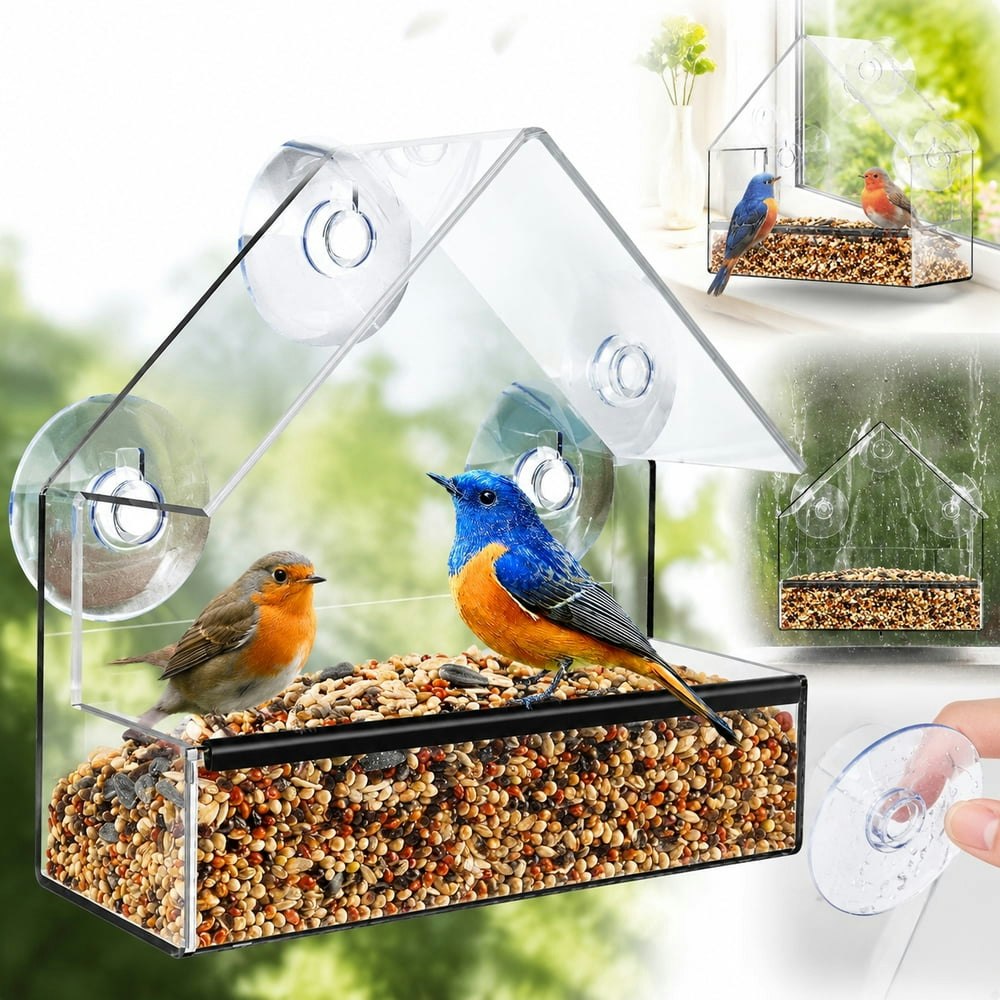 Rongsi Window Bird Feeder: $13.49
