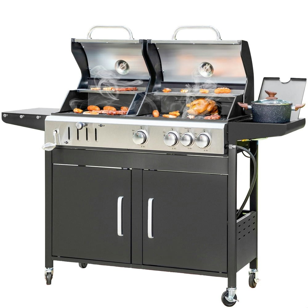 Alpha Joy Dual Fuel Gas and Charcoal Grill Combo: $462.99 Alpha Joy Dual Fuel Gas and Charcoal Grill Combo: $462.99