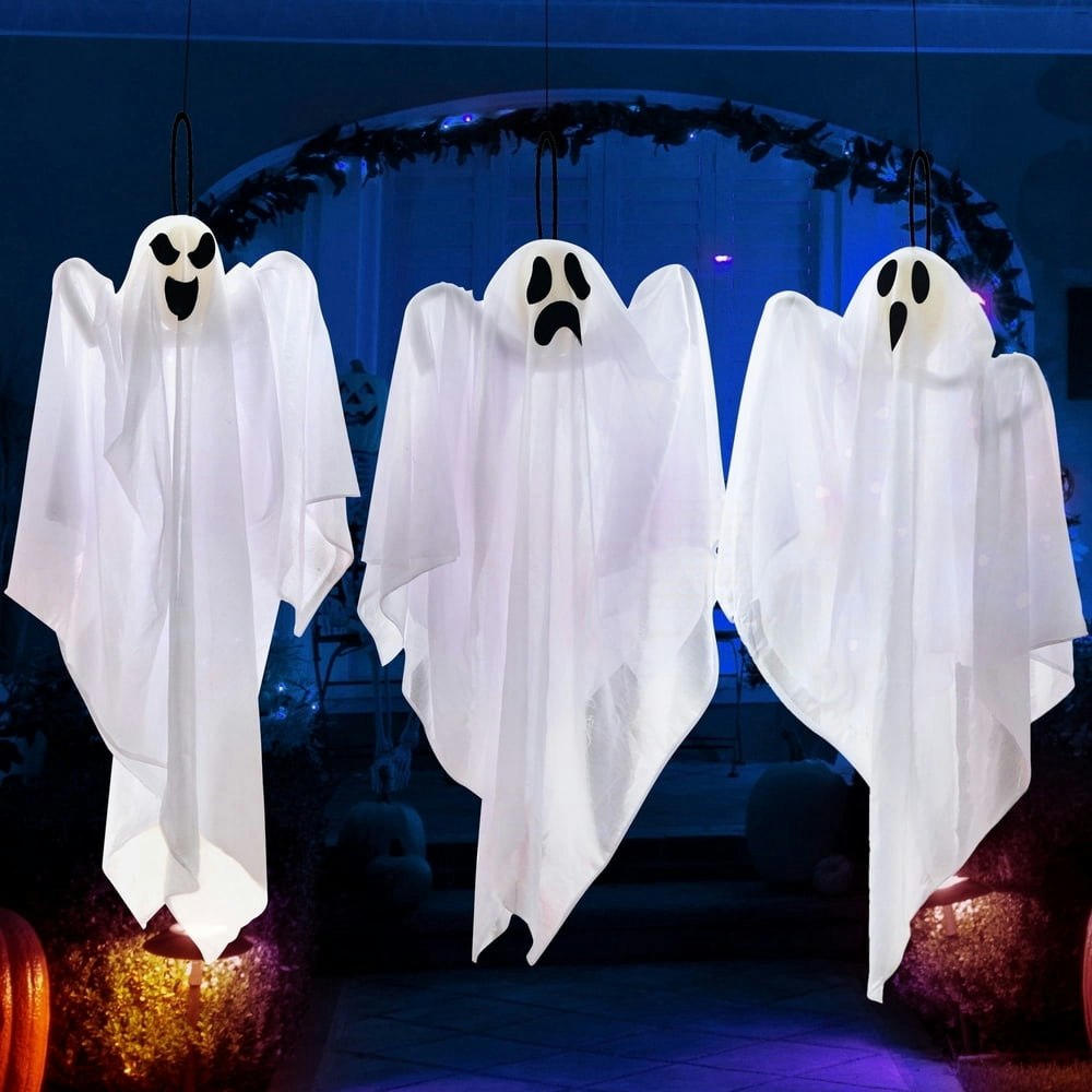 Joyfy 27.5-Inch Halloween Hanging Ghost Decorations 3-Pack: $11.99