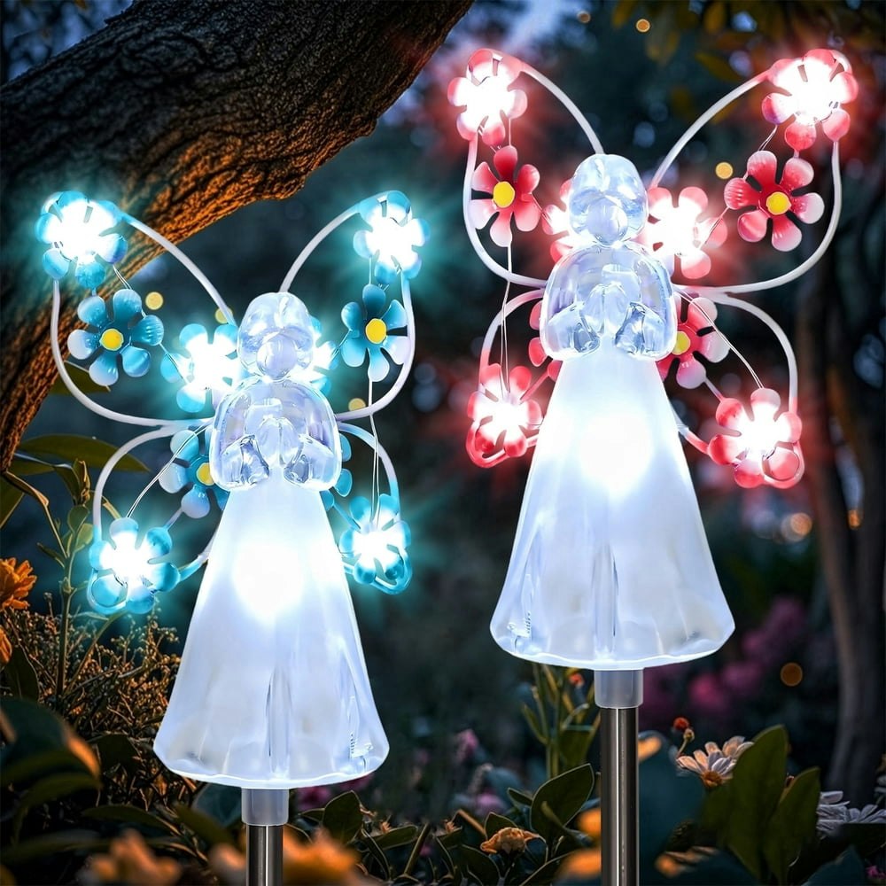 Rirool Solar Angel Garden Stake Lights 2-Pack: $17.99 Rirool Solar Angel Garden Stake Lights 2-Pack: $17.99