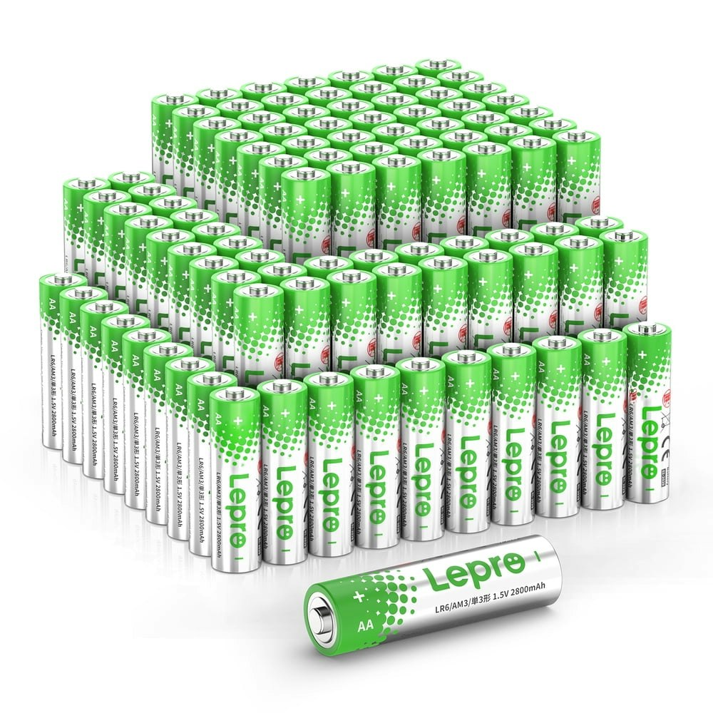Lepro AA Alkaline Batteries 100-Pack: $33.99