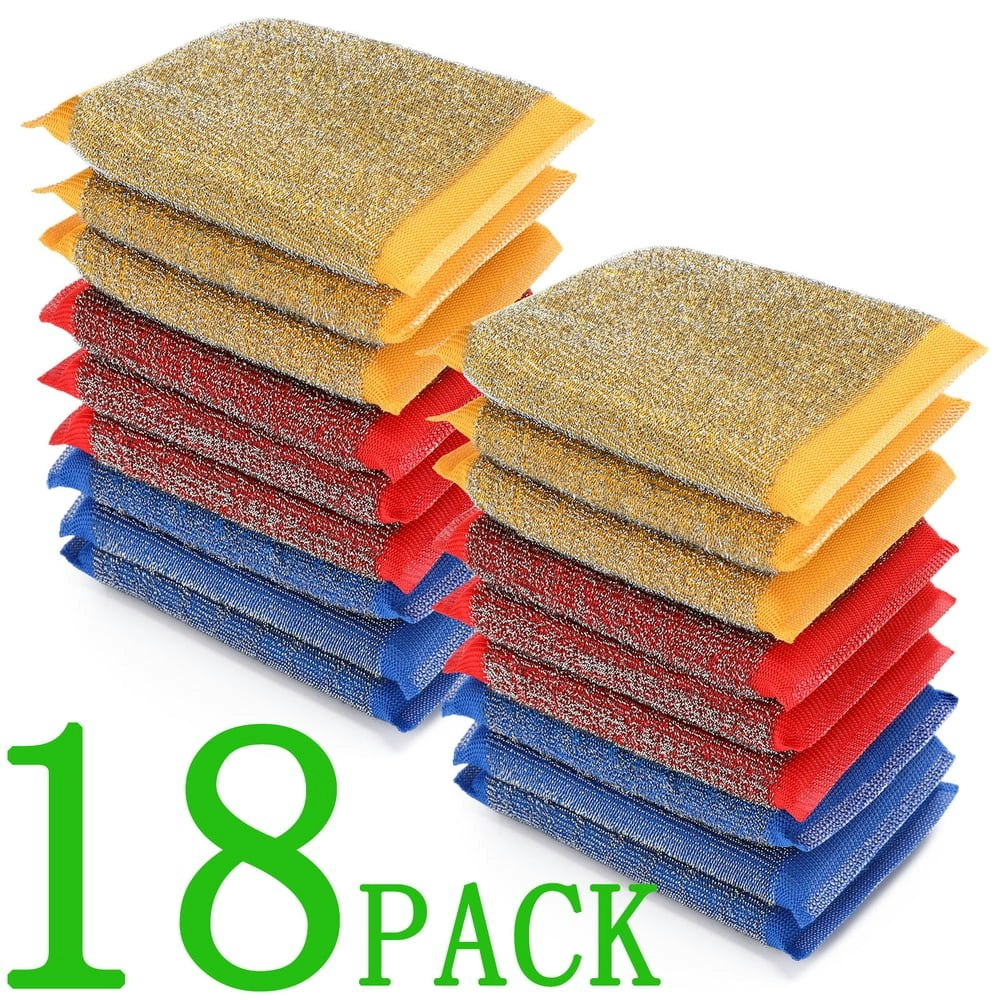 Aowoo Kitchen Scour Pads and Scrub Sponges 18-Pack: $10.79 Aowoo Kitchen Scour Pads and Scrub Sponges 18-Pack: $10.79