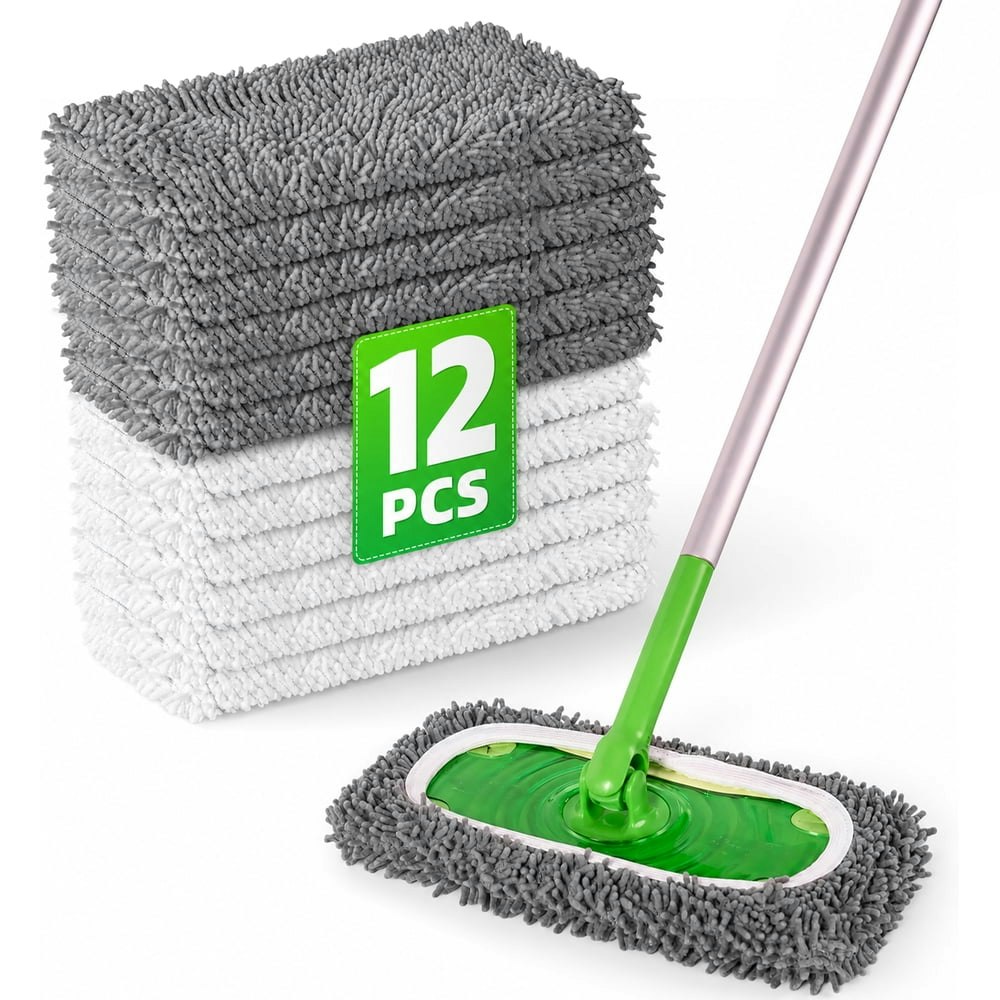 Reusable Mop Pads for Swiffer Sweeper 12-Pack: $17.99 Reusable Mop Pads for Swiffer Sweeper 12-Pack: $17.99