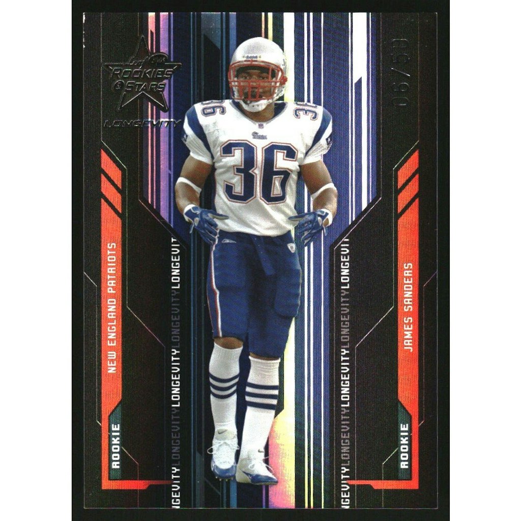 2005 Leaf Rookies and Stars Longevity Black James Sanders #154 Card: $10