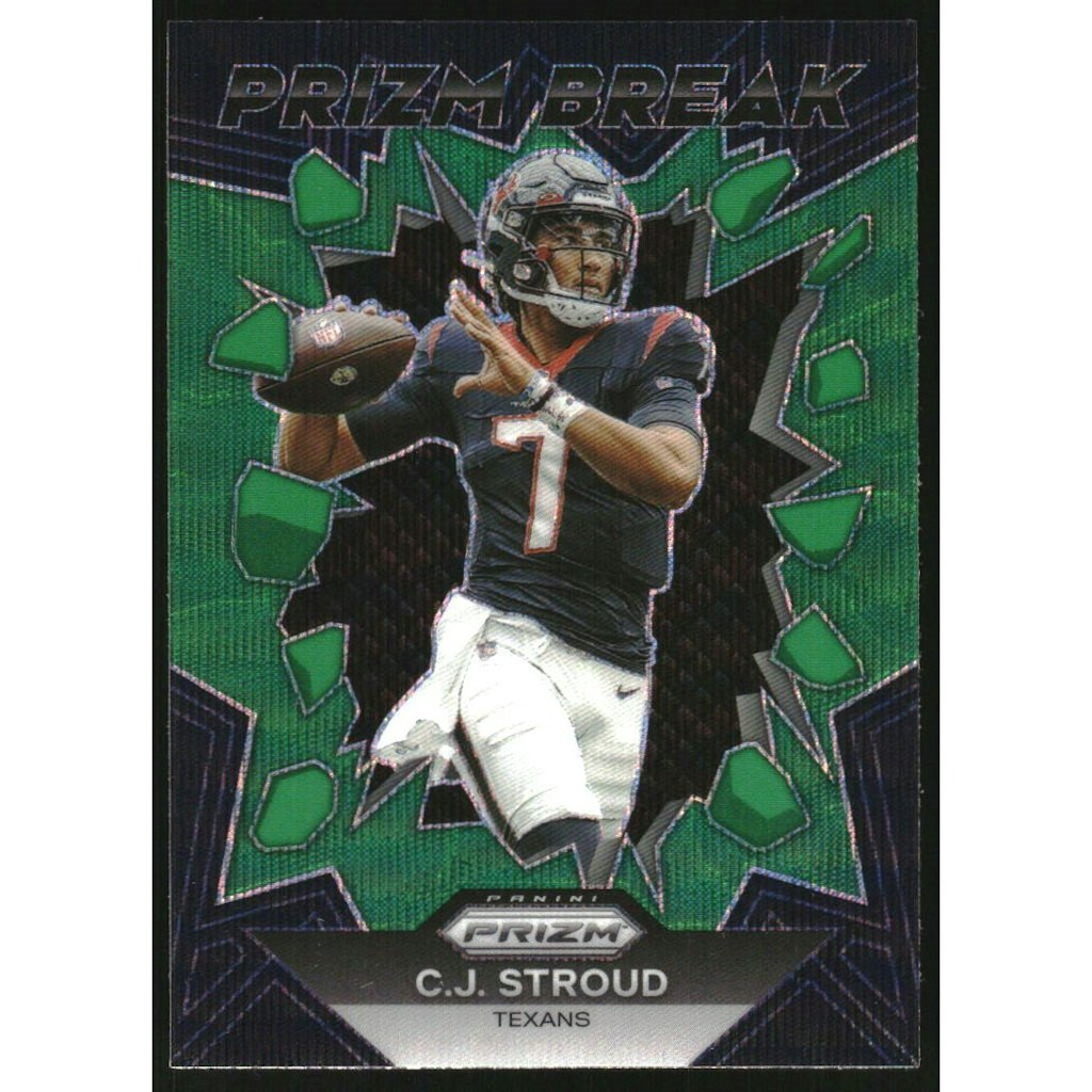 2023 Panini Prizm Prizm Break Green Wave CJ Stroud Rookie Card: $10