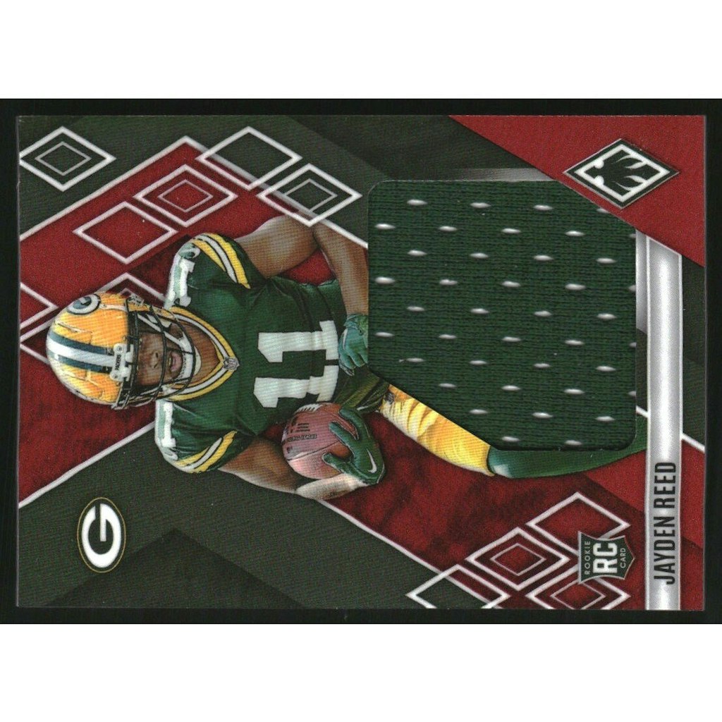 2023 Panini Phoenix Jayden Reed Rookie Jumbo Memorabilia Red Card: $18 2023 Panini Phoenix Jayden Reed Rookie Jumbo Memorabilia Red Card: $18
