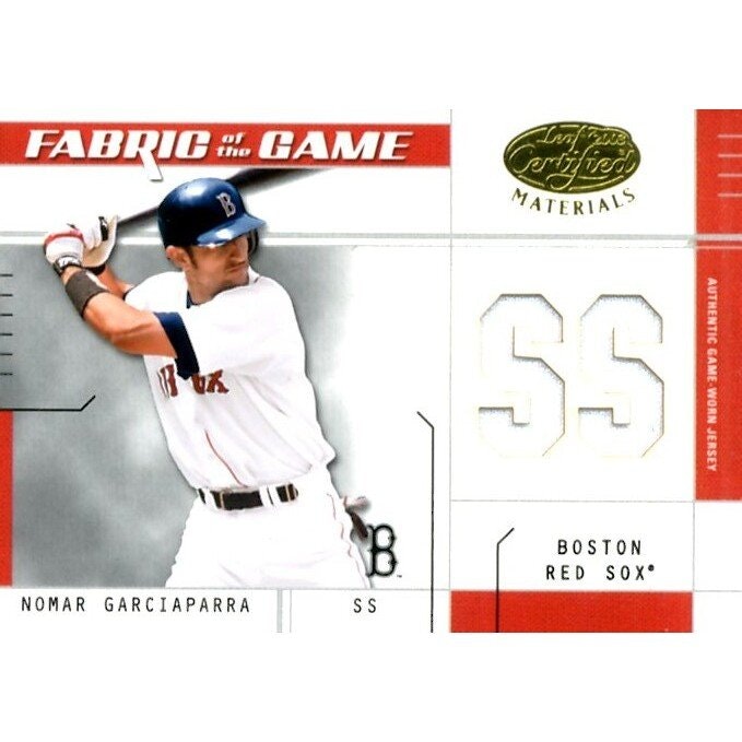 Nomar Garciaparra 2003 Leaf Certified Materials Fabric of the Game Card: $20