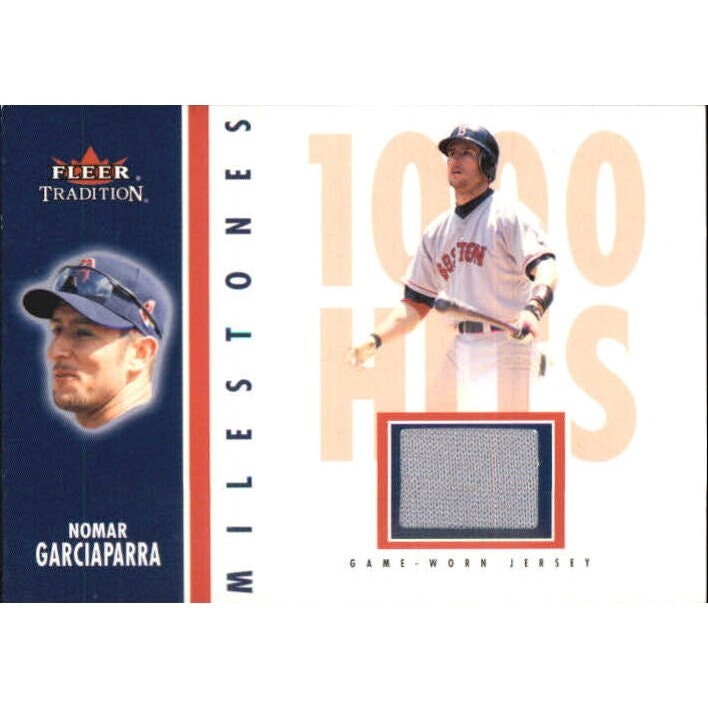 2003 Fleer Tradition Milestones Nomar Garciaparra Game-Used Jersey Card: $24 2003 Fleer Tradition Milestones Nomar Garciaparra Game-Used Jersey Card: $24