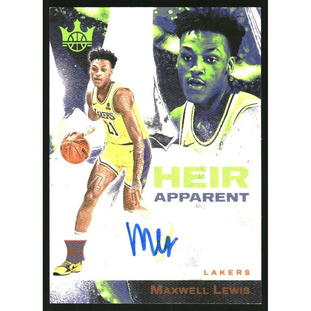 Maxwell Lewis 2023-24 Court Kings Heir Apparent Amber Autograph Card: $10
