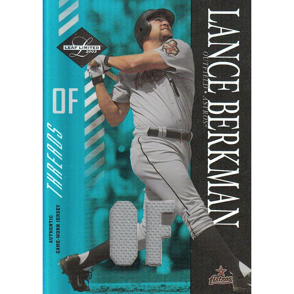 2003 Leaf Limited Threads Lance Berkman Socks Card: $12