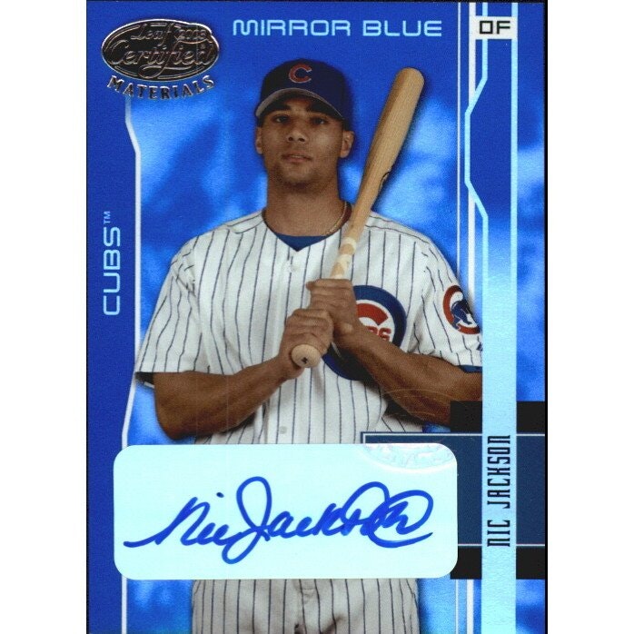 2003 Leaf Certified Materials Mirror Blue Nic Jackson Autograph Card: $12