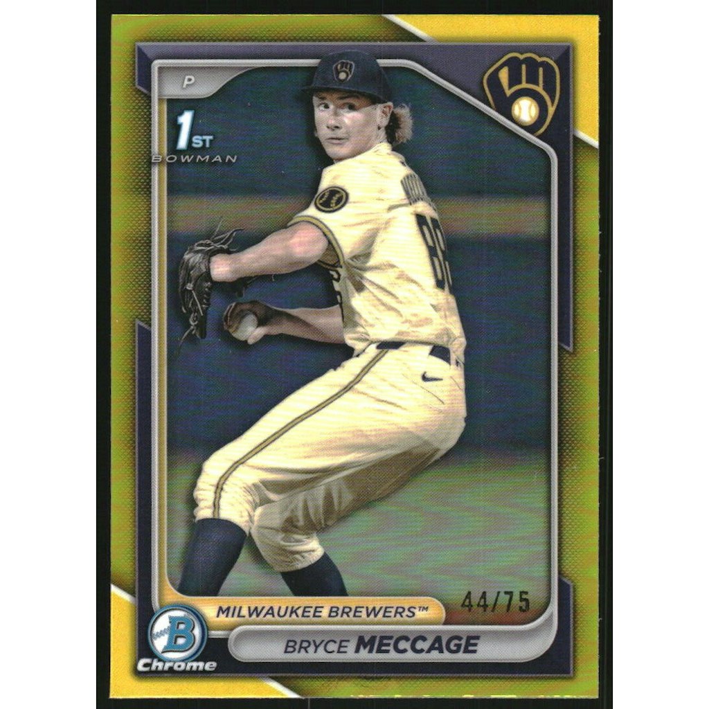 2024 Bowman Chrome Draft Bryce Meccage Yellow Refractor #BDC94: $10 2024 Bowman Chrome Draft Bryce Meccage Yellow Refractor #BDC94: $10