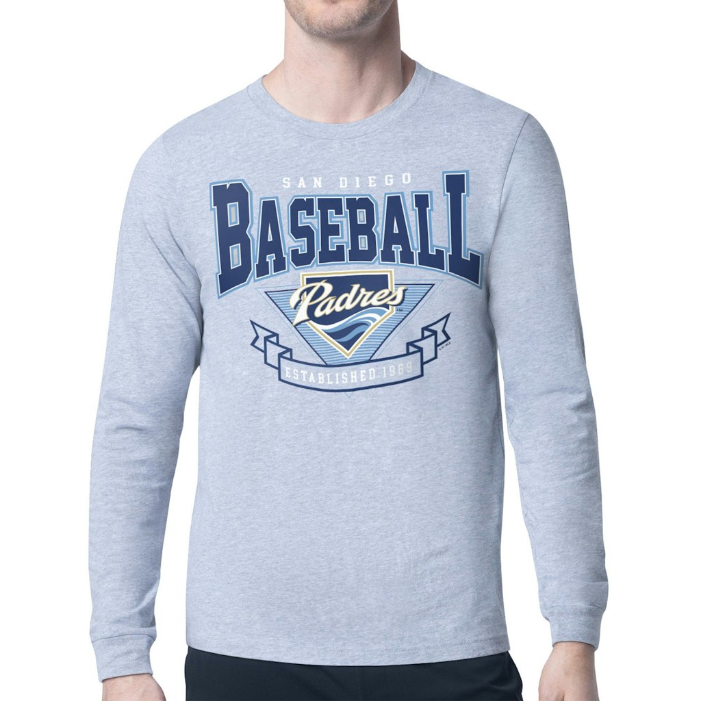 Men's San Diego Padres '80s Inspired Long Sleeve T-Shirt: $37.49 Men's San Diego Padres '80s Inspired Long Sleeve T-Shirt: $37.49