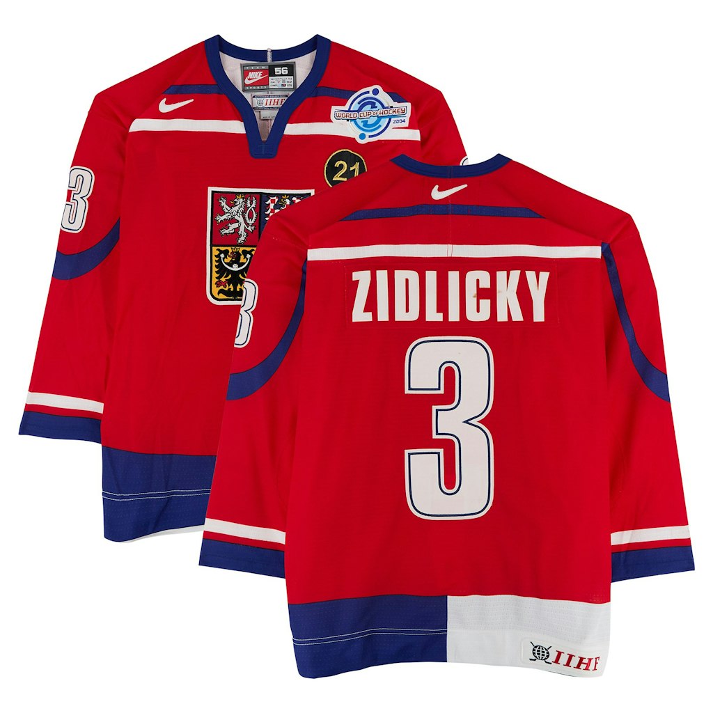 Marek Zidlicky Team Czech Republic 2004 World Cup of Hockey Game-Used Jersey: $3,999.99 Marek Zidlicky Team Czech Republic 2004 World Cup of Hockey Game-Used Jersey: $3,999.99
