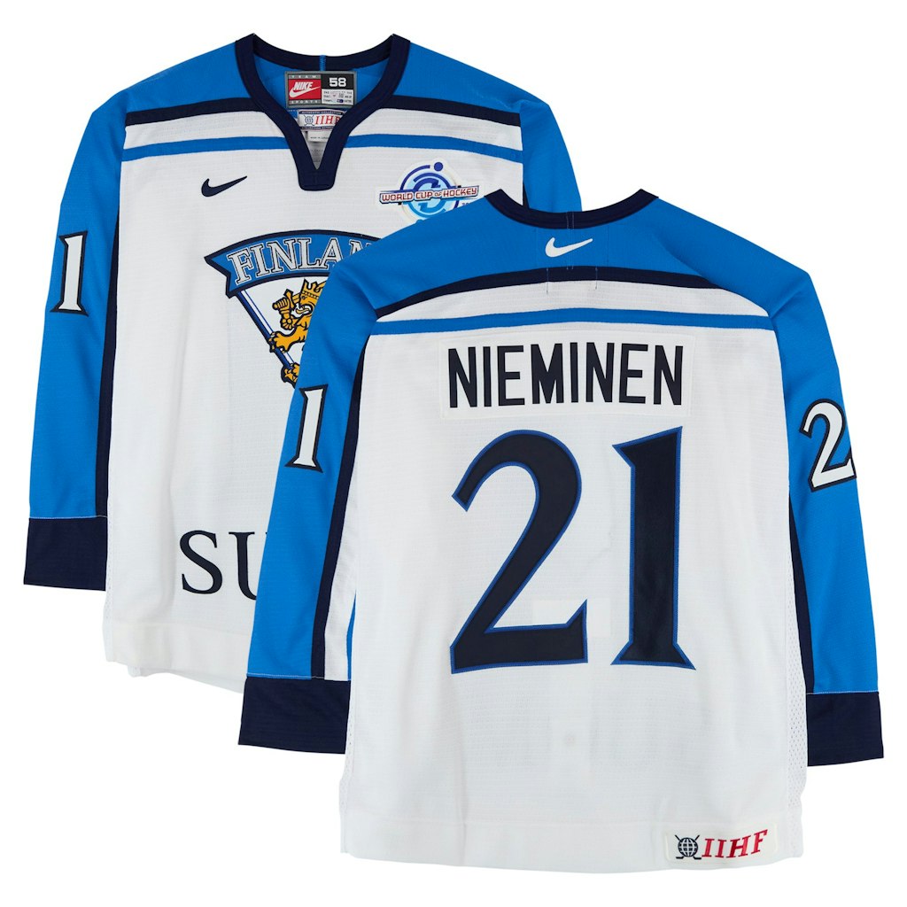 Ville Nieminen Team Finland 2004 World Cup of Hockey Game-Used Jersey: $4,999.99