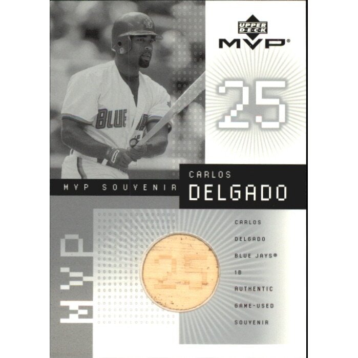 2002 Upper Deck MVP Carlos Delgado Game Bat Souvenir: $10 2002 Upper Deck MVP Carlos Delgado Game Bat Souvenir: $10