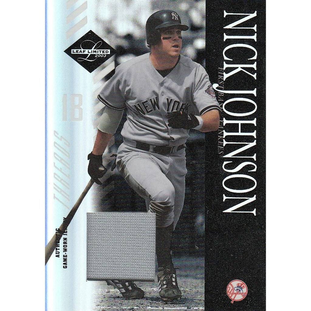 2003 Leaf Limited Threads Nick Johnson Trading Card: $12