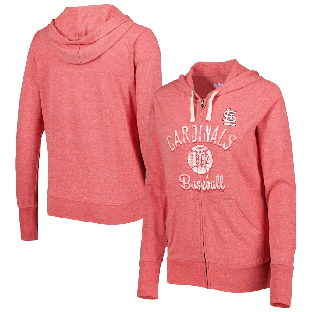 Women's St. Louis Cardinals Tri-Blend Lightweight Full-Zip Hoodie: $41.99 Women's St. Louis Cardinals Tri-Blend Lightweight Full-Zip Hoodie: $41.99