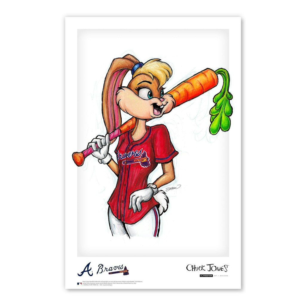 Lola Bunny Atlanta Braves 11x17 Looney Tunes Poster Print: $39.99 Lola Bunny Atlanta Braves 11x17 Looney Tunes Poster Print: $39.99