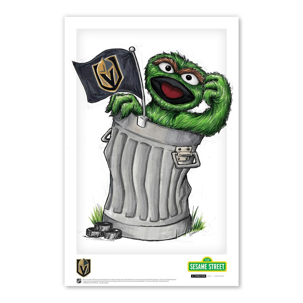 Oscar the Grouch Vegas Golden Knights 11\" x 17\" Poster: $39.99 Oscar the Grouch Vegas Golden Knights 11\" x 17\" Poster: $39.99