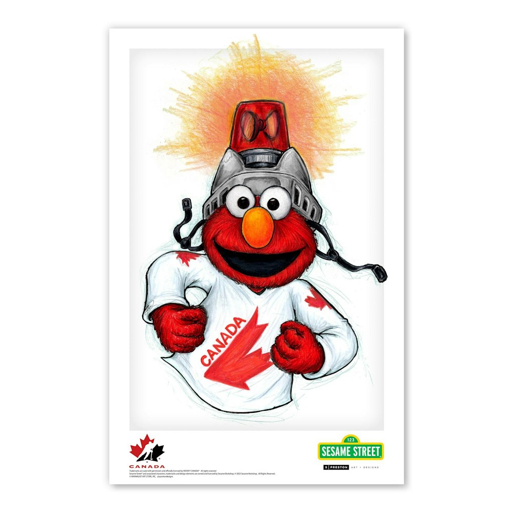 Hockey Canada Elmo 11" x 17" Sesame Street Poster: $39.99 Hockey Canada Elmo 11" x 17" Sesame Street Poster: $39.99