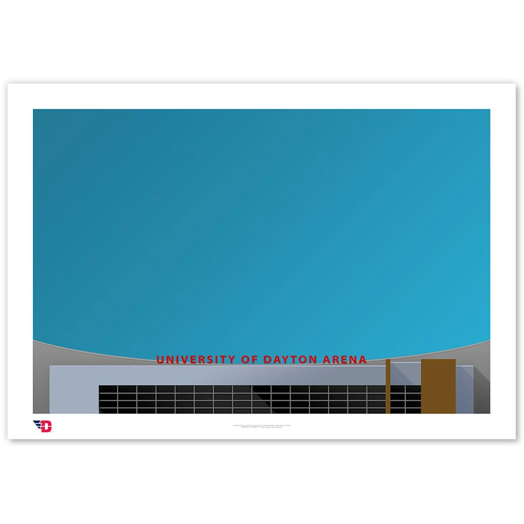 Dayton Flyers Minimalist UD Arena 14" x 20" Fine Art Print: $59.99 Dayton Flyers Minimalist UD Arena 14" x 20" Fine Art Print: $59.99
