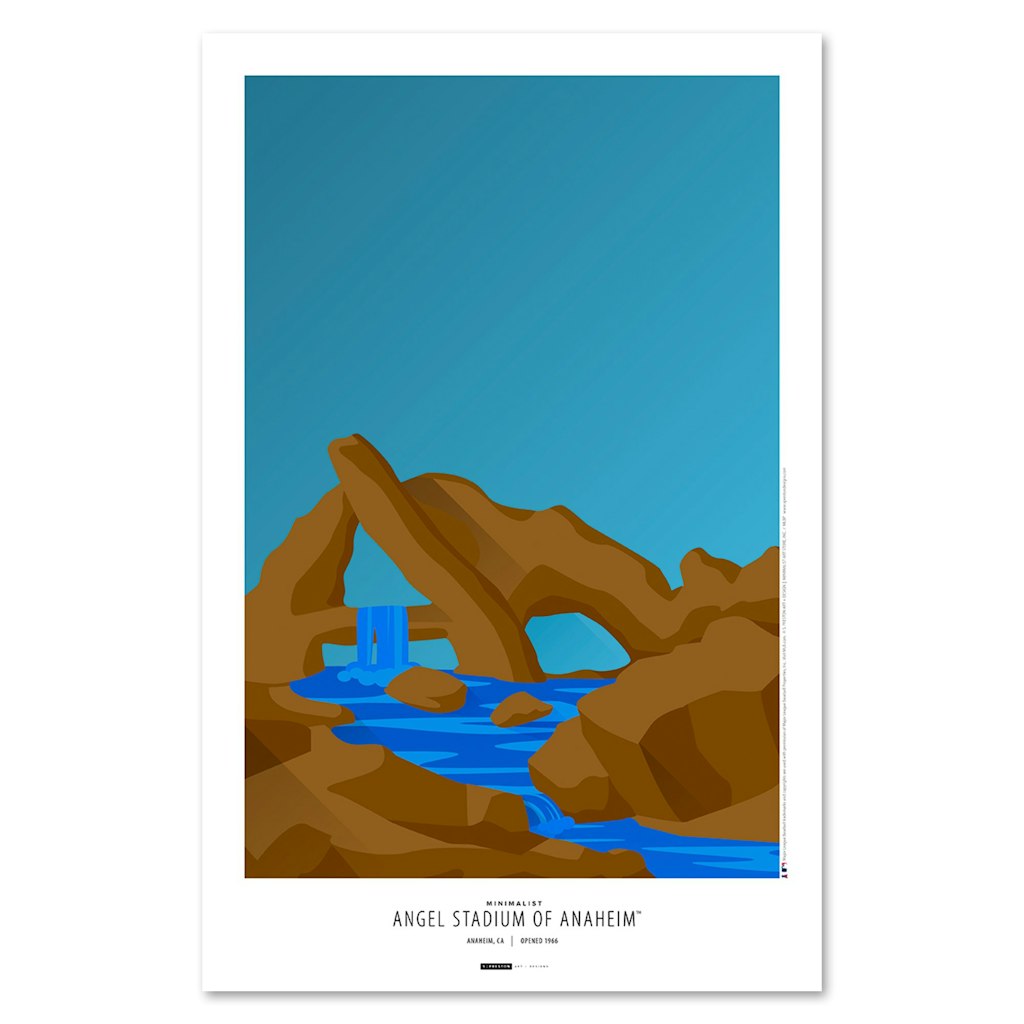Los Angeles Angels 11" x 17" Minimalist Stadium Wall Art: $34.99 Los Angeles Angels 11" x 17" Minimalist Stadium Wall Art: $34.99