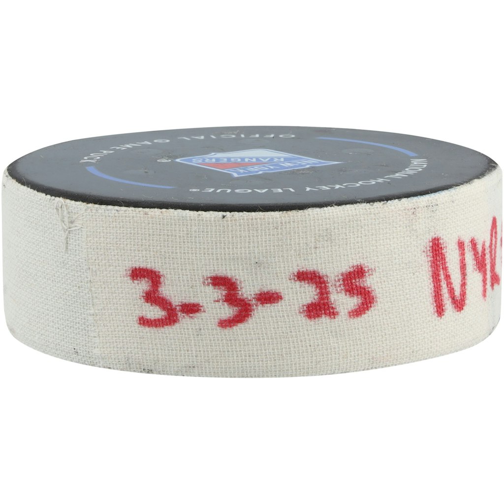 Artemi Panarin New York Rangers Game-Used Goal Puck: $599.99 Artemi Panarin New York Rangers Game-Used Goal Puck: $599.99