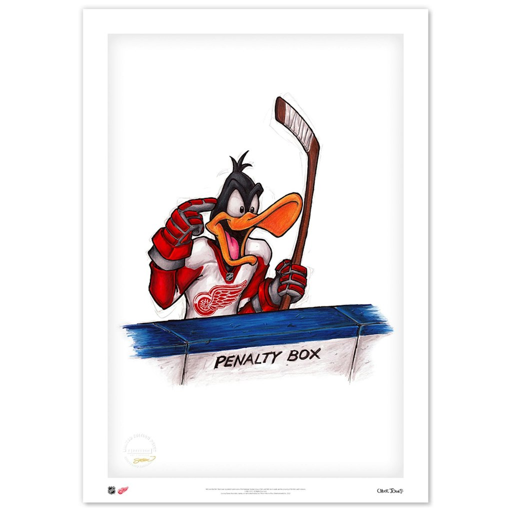 Daffy Duck Detroit Red Wings 14" x 20" Looney Tunes Fine Art Print: $79.99 Daffy Duck Detroit Red Wings 14" x 20" Looney Tunes Fine Art Print: $79.99