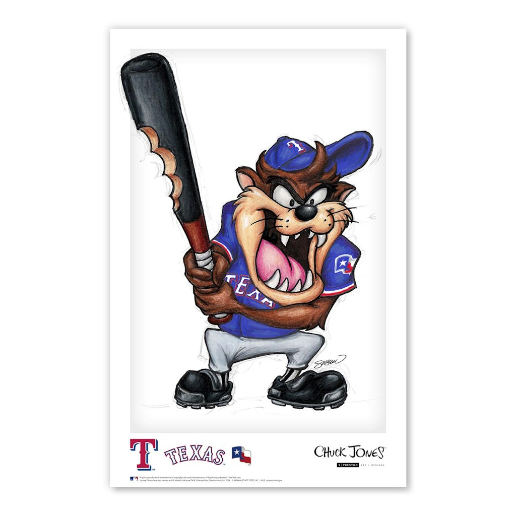 Tasmanian Devil Texas Rangers 11" x 17" Poster Print: $39.99 Tasmanian Devil Texas Rangers 11" x 17" Poster Print: $39.99