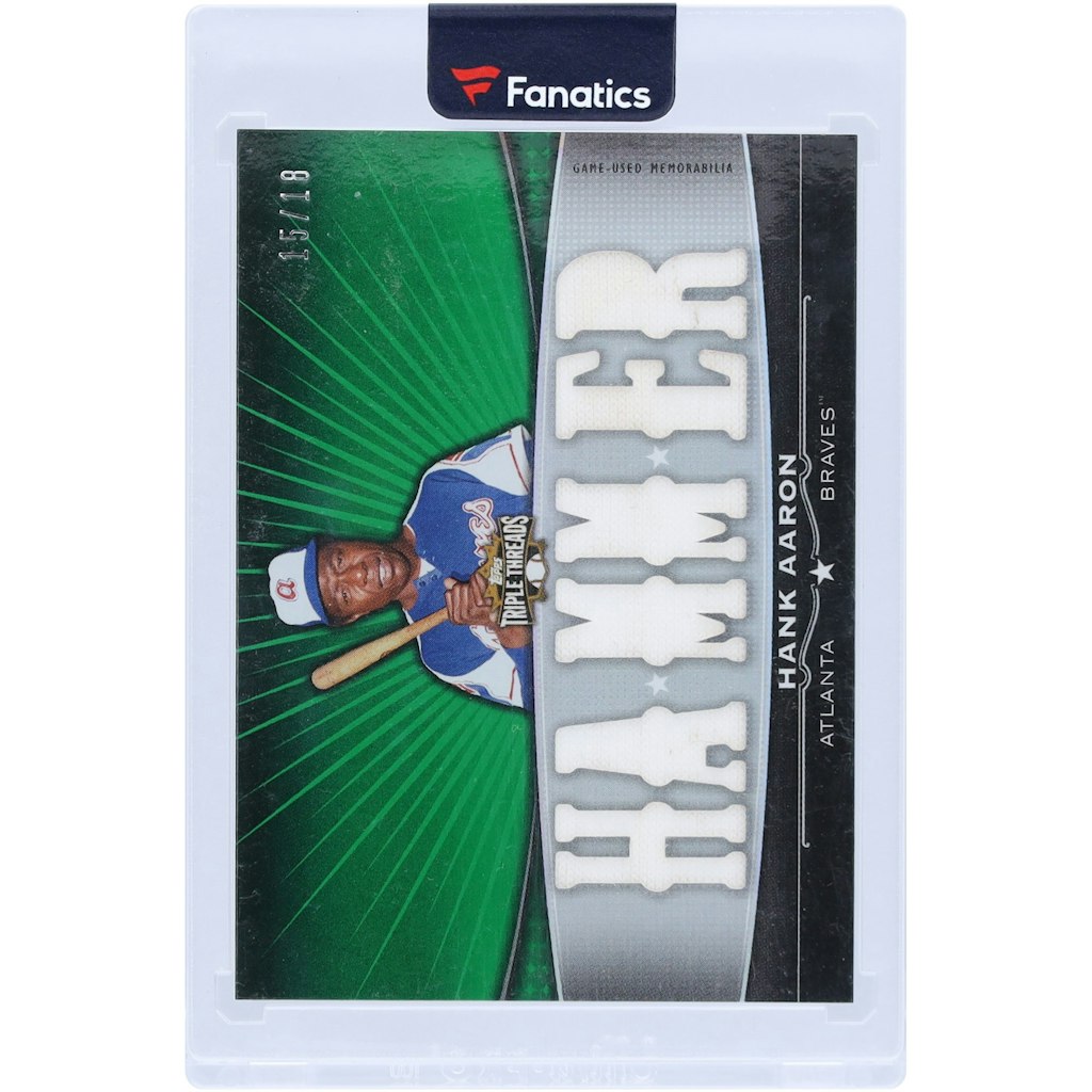 Hank Aaron 2011 Topps Triple Threads Game-Used Relics Card: $309.99 Hank Aaron 2011 Topps Triple Threads Game-Used Relics Card: $309.99