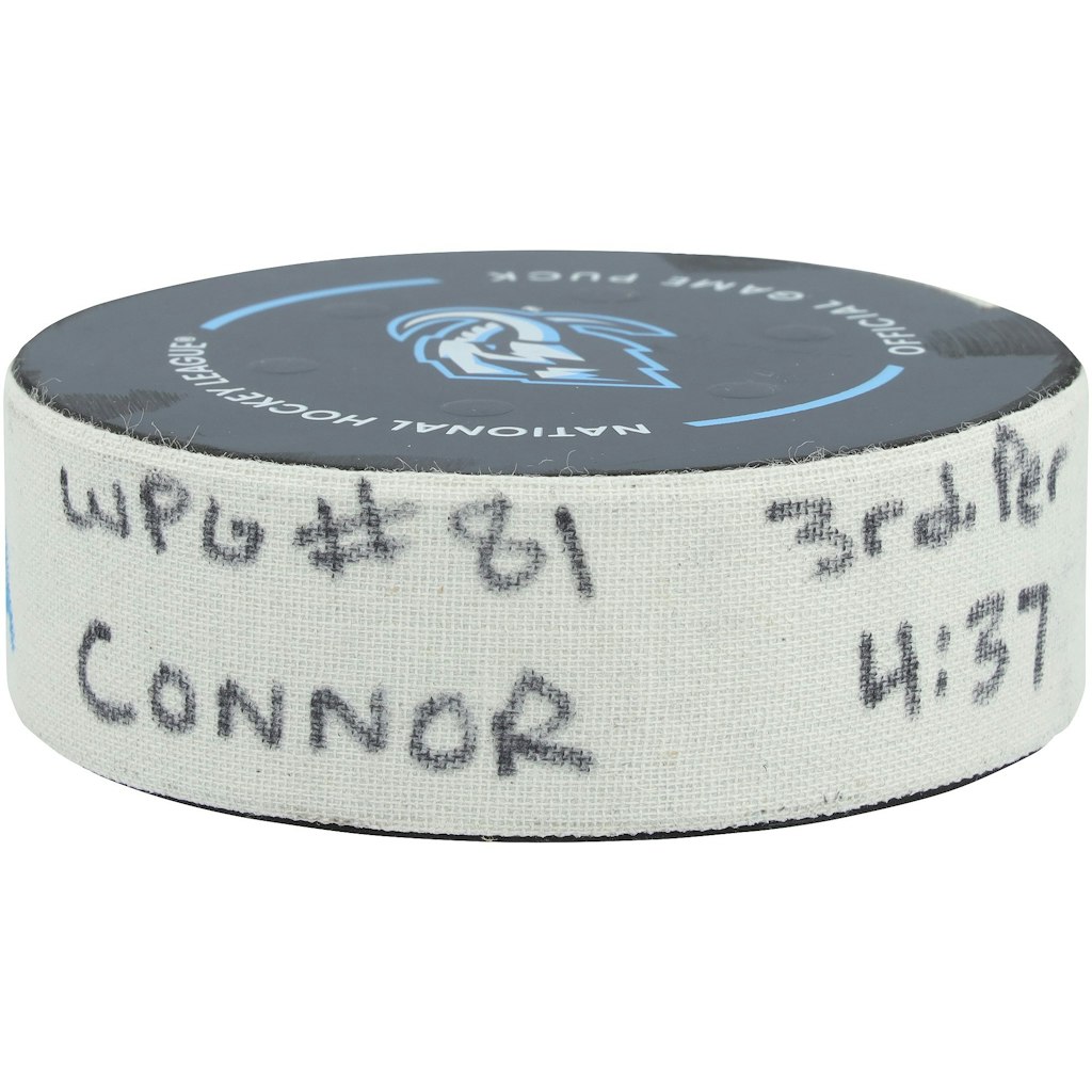 Kyle Connor Winnipeg Jets Game-Used Goal Puck 12/21/2025: $299.99