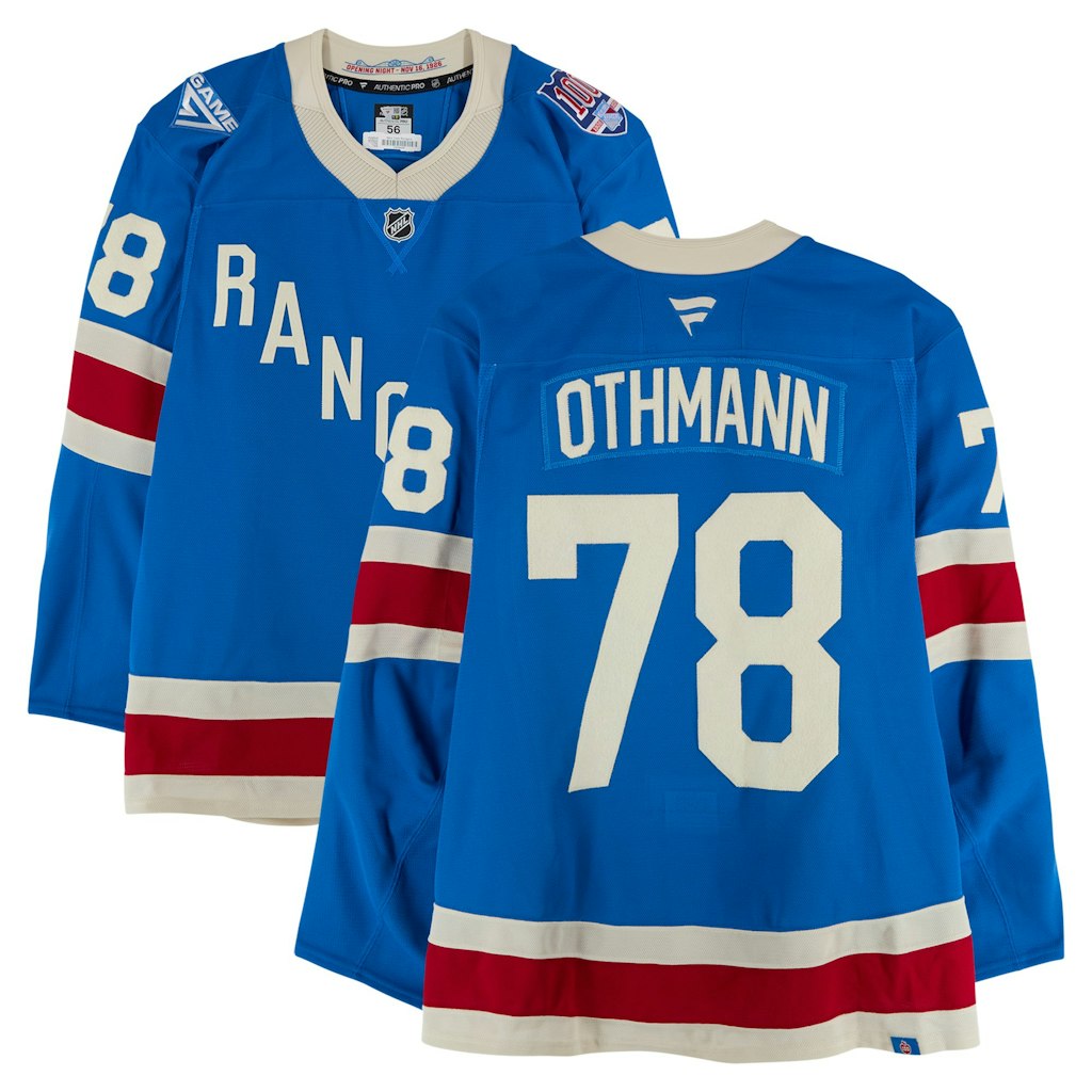 Brennan Othmann New York Rangers Game-Used Centennial Jersey: $1,999.99