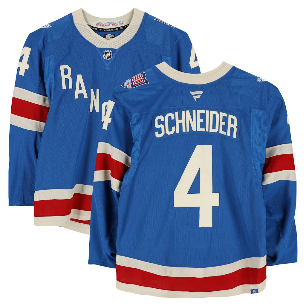 Braden Schneider Game-Used New York Rangers Centennial Jersey: $2,499.99
