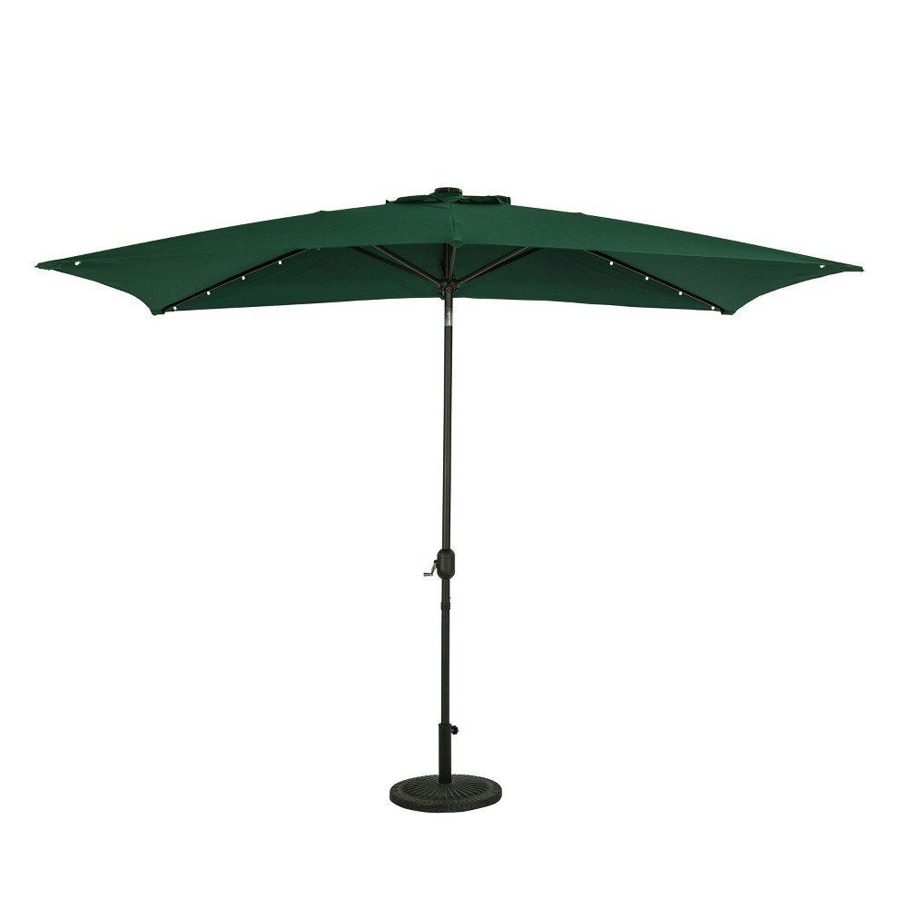 Nassau 10' x 6.5' Rectangular Market Patio Umbrella with Solar LED Lights: $152.99 Nassau 10' x 6.5' Rectangular Market Patio Umbrella with Solar LED Lights: $152.99
