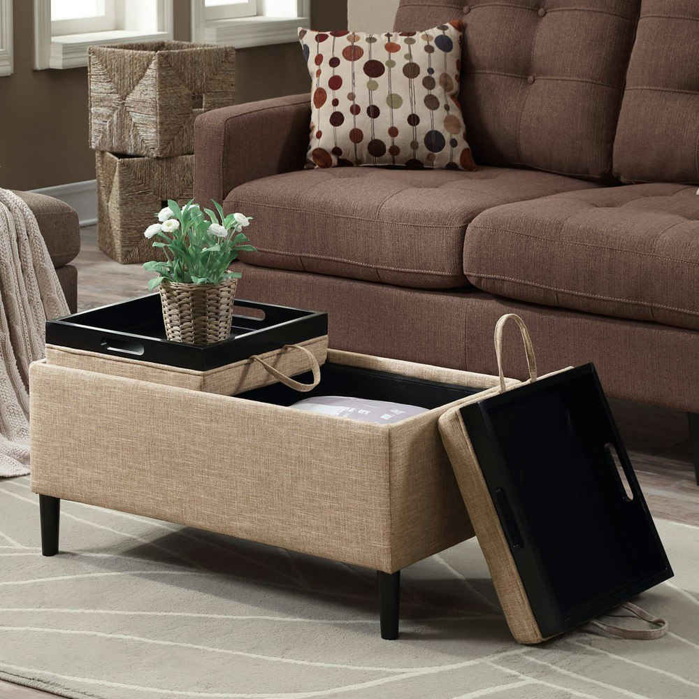 Breighton Home Designs4Comfort Magnolia Storage Ottoman with Trays: $113.99 Breighton Home Designs4Comfort Magnolia Storage Ottoman with Trays: $113.99