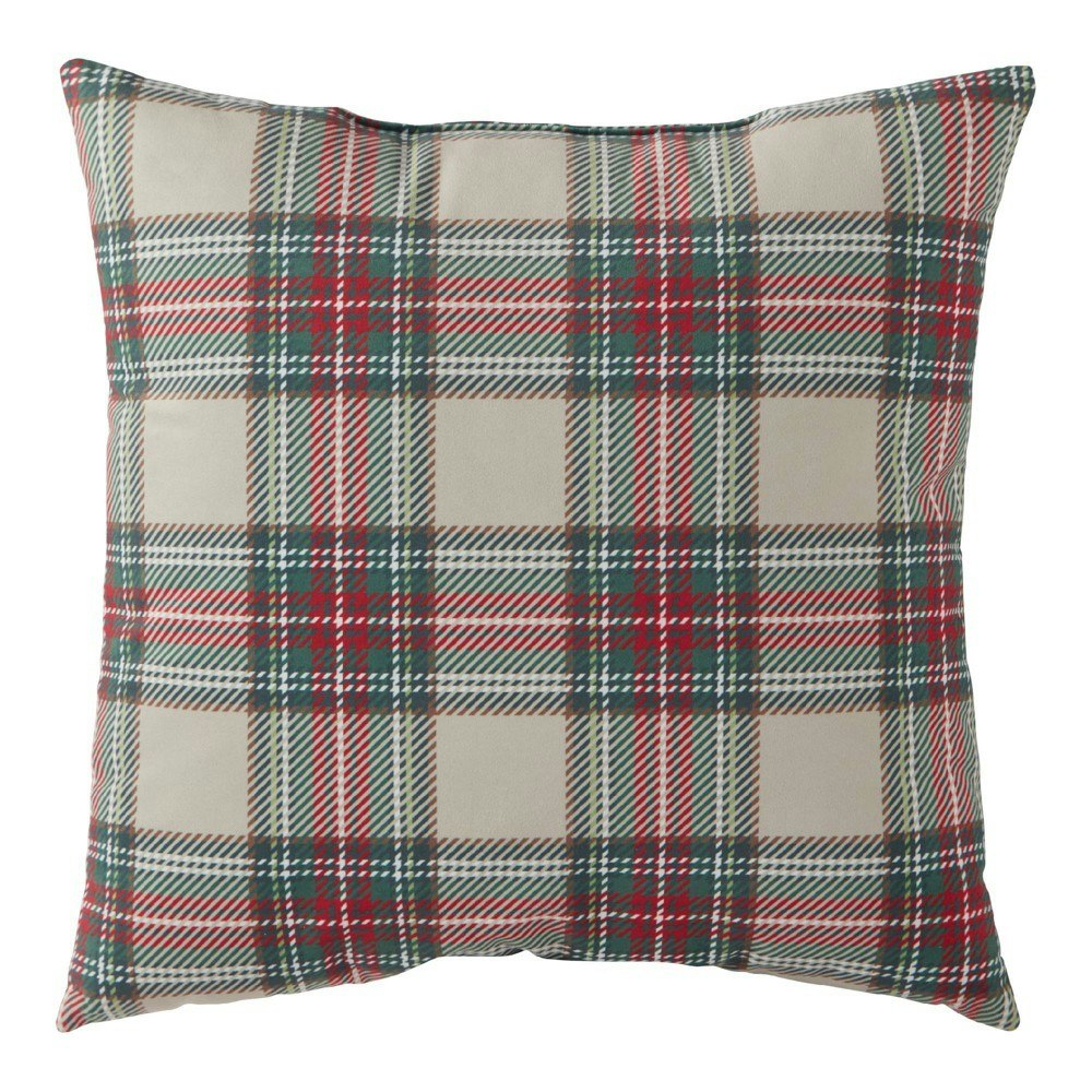 18"x18" Plaid Holiday Square Throw Pillow: $31.99 18"x18" Plaid Holiday Square Throw Pillow: $31.99