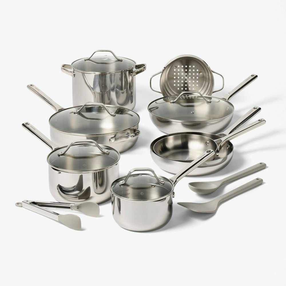 Figmint 16-Piece Stainless Steel Cookware Set: $225 Figmint 16-Piece Stainless Steel Cookware Set: $225