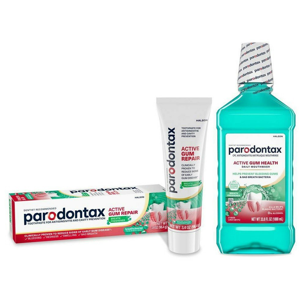Parodontax Active Gum Breath Freshener Toothpaste and Mouthwash Set: $20.41 Parodontax Active Gum Breath Freshener Toothpaste and Mouthwash Set: $20.41