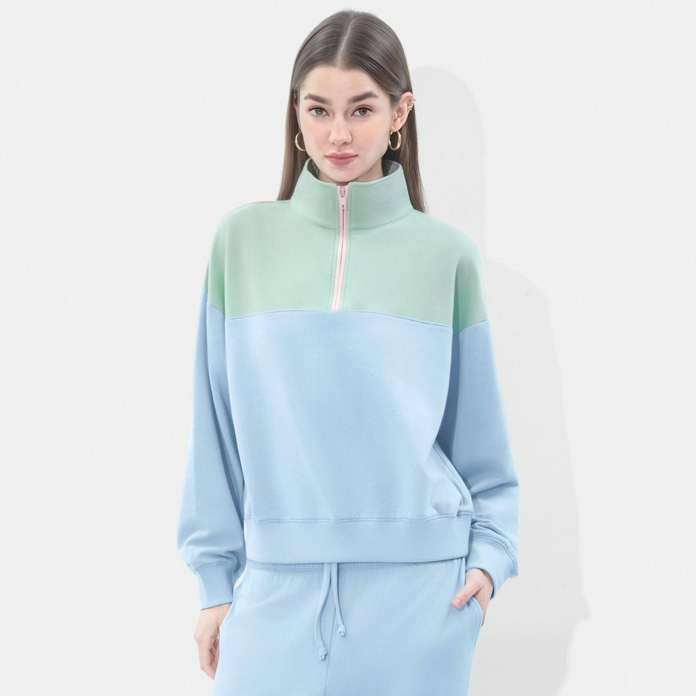 Wild Fable Women's Quarter Zip Lounge Jacket: $35 Wild Fable Women's Quarter Zip Lounge Jacket: $35