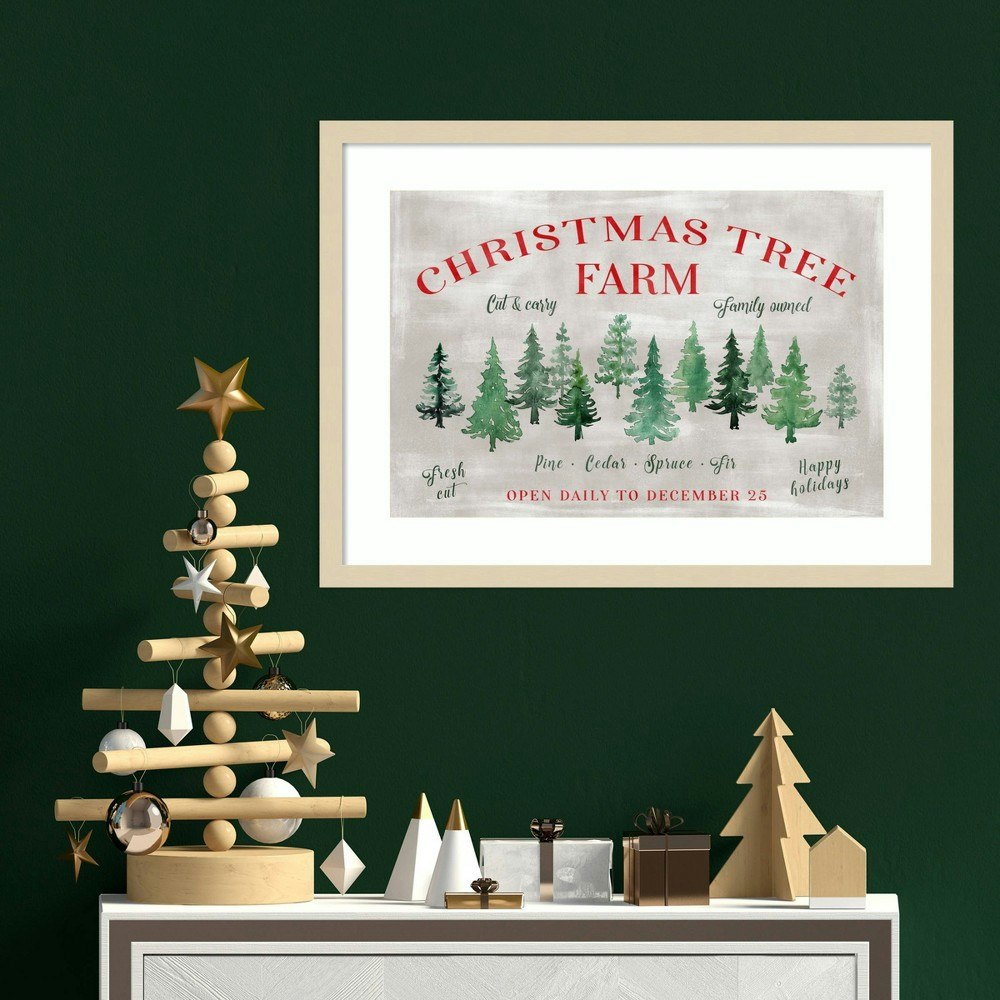 Amanti Art 25"x19" Christmas Tree Farm Framed Wall Art: $149.99 Amanti Art 25"x19" Christmas Tree Farm Framed Wall Art: $149.99