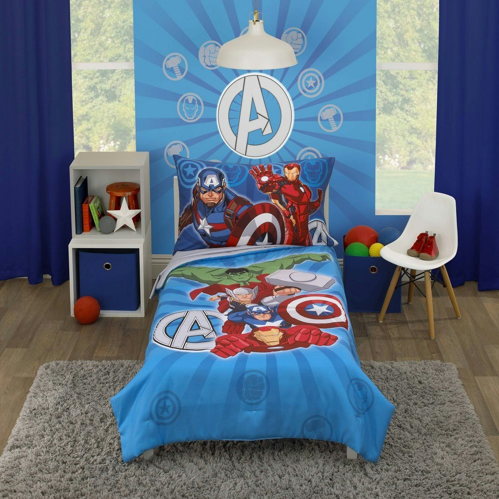 Marvel Avengers Toddler Bedding 4-Piece Set: $37.99