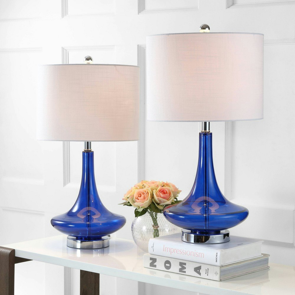 Jonathan Y 25.5-Inch Cecile Glass Teardrop Lamp 2-Pack: $131.99
