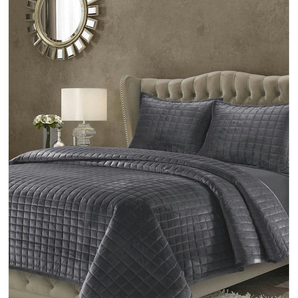 Tribeca Living Florence King 3-Piece Velvet Oversized Quilt Set: $89.99 Tribeca Living Florence King 3-Piece Velvet Oversized Quilt Set: $89.99