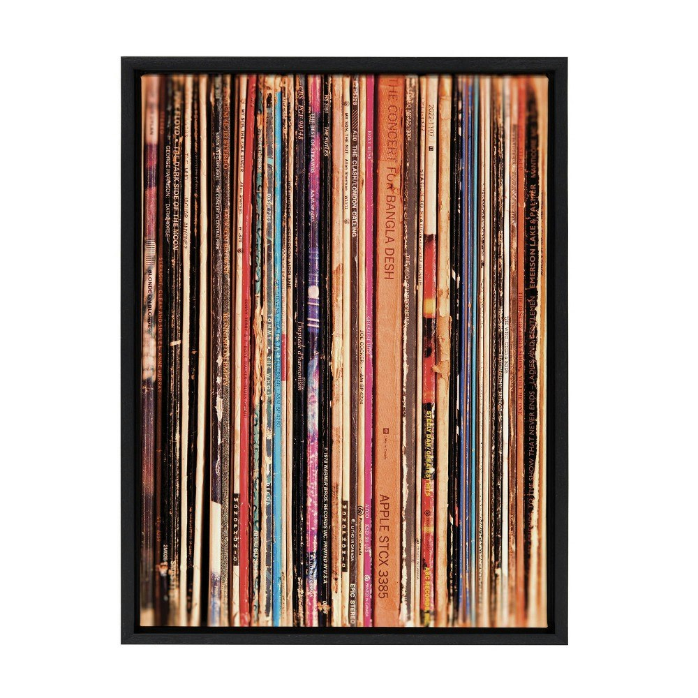 18" x 24" Sylvie Records Framed Canvas by Robert Cadloff: $54.99 18" x 24" Sylvie Records Framed Canvas by Robert Cadloff: $54.99